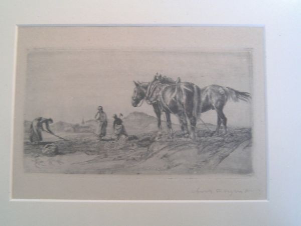 Etching 'On the Field' - Signed
