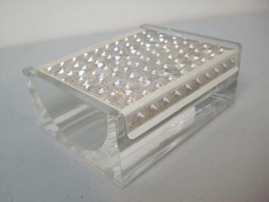 Lidded perspex box with metal lid - by WMF