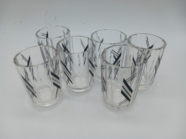 Karl Palda Six Fine Liqueur Glasses Bohemia Art Deco Glass 1930s